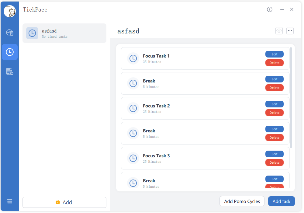 TickPace Pomodoro timer preview