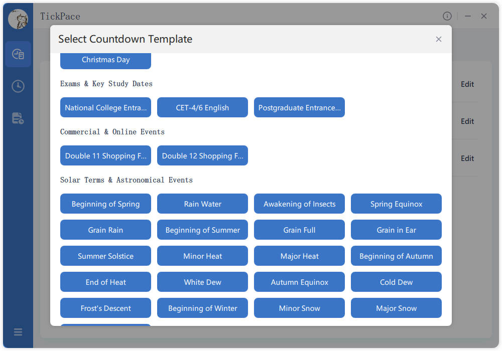 Quick create templates