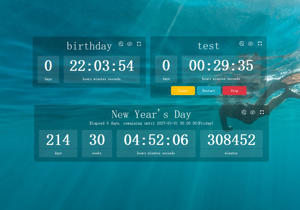 TickPace desktop widget preview
