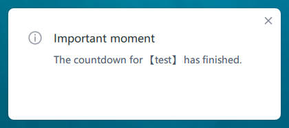 Reminder popup preview